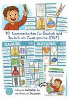 Vorschau - Fördermaterial/Inklusion - Kleidung Klammerkarten Deutsch / DAZ + interactive - Seite 1
