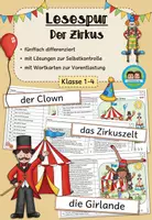 Vorschau - Stundenentwürfe - Zirkus - Lesespur (Klasse 1-4) #50mal50byextraklasse - Deckblatt