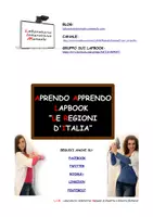 anteprima - Mappe concettuali - Lapbook: "Le regioni d'Italia" - Pagina di copertina