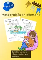 Aperçu - Feuilles d'exercices - Freebie: Mots croisés en allemand - Page de couverture