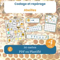 Aperçu - Jeux - Les jeux de codage et repérage sur les abeilles - Page de couverture