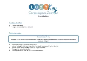 Aperçu - Jeux - Les Cartes à pince Zoom sur des abeilles - Page 1