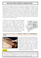 Vorschau - Arbeitsblätter - Renaissance Musik: Formen, Merkmale, Komponisten - Seite 1