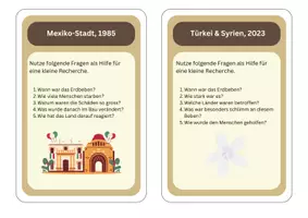 Vorschau - Aufgabenkarten - Recherchekärtchen Erdbeben Naturgewalten - Erdkunde / Geografie - Seite 3