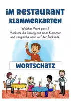 Vorschau - Spiele - im Restaurant / Essen gehen DAZ Deutsch Klammerkarten - Seite 2
