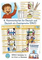 Vista previa - Juegos / Gamificación - Klammerkarten Deutsch / Alemán im Restaurant / Essen gehen - página 1