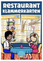 Aperçu - Jeux - im Restaurant / essen gehen Klammerkarten Deutsch / Allemand - Page de couverture