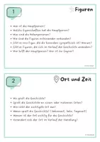Vorschau - Aufgabenkarten - Aspektorientierte Quizkarten zu einem beliebigen Roman - Deckblatt
