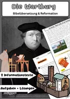 Vorschau - Arbeitsblätter - Die Wartburg - Martin Luther auf der Wartburg - Deckblatt