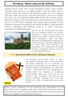 Vorschau - Arbeitsblätter - Die Wartburg - Martin Luther auf der Wartburg - Seite 1