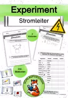 Vorschau - Arbeitsblätter - Stromleiter Nichtleiter Experiment Klasse 3 4 - Deckblatt