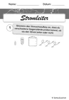 Vorschau - Arbeitsblätter - Stromleiter Nichtleiter Experiment Klasse 3 4 - Seite 3