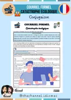 Vista previa - Hojas de trabajo - COURRIEL FORMEL – CATASTROPHE ÉCOLOGIQUE (Conjugaison) - Portada