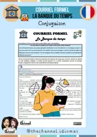 Aperçu - Feuilles d'exercices - COURRIEL FORMEL – LA BANQUE DU TEMPS (Conjugaison) - Page de couverture
