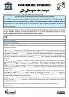 Aperçu - Feuilles d'exercices - COURRIEL FORMEL – LA BANQUE DU TEMPS (Conjugaison) - Page 1