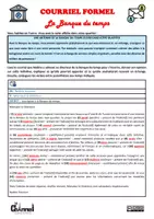 Aperçu - Feuilles d'exercices - COURRIEL FORMEL – LA BANQUE DU TEMPS (Conjugaison) - Page 2