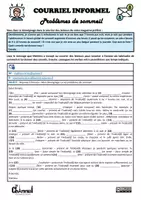 Vista previa - Hojas de trabajo - COURRIEL INFORMEL – PROBLÈMES DE SOMMEIL (Conjugaison) - página 1