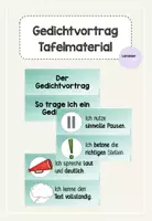 Vorschau - Präsentationen/Tafelbilder - Gedichtvortrag Tafelmaterial - Deckblatt