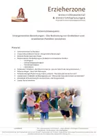 Vorschau - Stundenentwürfe - Unterrichtssequenz: Intergenerative Beziehungen – Die Bedeutung von Großeltern und erweiterten Familien verstehen, - Deckblatt