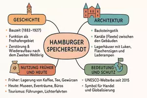 Vorschau - Arbeitsblätter - Lernposter + Arbeitsblätter zum Thema "Hamburger Speicherstadt" + Lösung & MP3 + Mindmap + Infografik - Seite 3