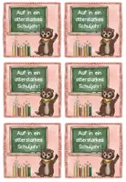 Vorschau - Mal- und Bastelvorlagen - Grußkarten Otterklasse – Klassentier Otter zu Ostern, Weihnachten, Halloween, Neujahr & Ferien - Seite 2