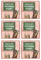 Vorschau - Mal- und Bastelvorlagen - Grußkarten Otterklasse – Klassentier Otter zu Ostern, Weihnachten, Halloween, Neujahr & Ferien - Seite 3
