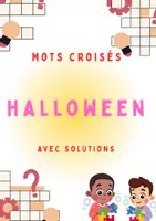 Aperçu - Feuilles d'exercices - Mots croisés HALLOWEEN + Solution – Activité ludique en classe - Page de couverture