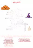 Aperçu - Feuilles d'exercices - Mots croisés HALLOWEEN + Solution – Activité ludique en classe - Page 1