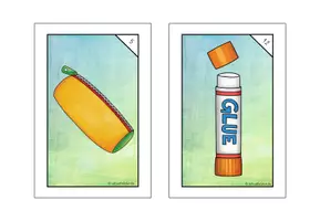 Vorschau - Arbeitsblätter - Story walk "school things" // Lesespaziergang Englisch - Seite 1