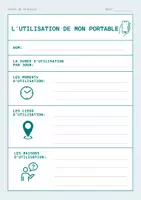 Vorschau - Arbeitsblätter - Mon utilisation du portable - Deckblatt