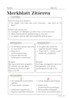 Vorschau - Merkblätter - Charakterisierung_Merkblatt Zitieren - Seite 1