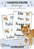 Vorschau - Anderer Materialtyp - Luchs Namensschilder zum Aufstellen oder Beschriften - Deckblatt