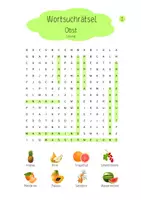 Vorschau - Arbeitsblätter - Wortschatz Obst – Rätsel und Arbeitsblätter - Seite 3