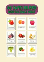 Vorschau - Präsentationen/Tafelbilder - 40 Tafelbilder Wortschatz Obst jeweils im DinA 4 Format - Deckblatt