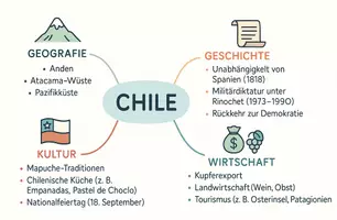 Vorschau - Arbeitsblätter - Arbeitsblätter zum Thema "Chile" + Lösung & MP3 + Mindmap + Infografik - Seite 2