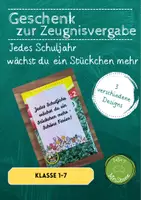 Vorschau - Anderer Materialtyp - Geschenk zur Zeugnisvergabe/zum Beginn der Sommerferien/Abschied - Deckblatt
