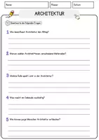 Vorschau - Arbeitsblätter - Architektur Arbeitsblätter mit Fragen + Lösungen Lesetext - Seite 3