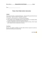 Vorschau - Klassenarbeiten - Klassenarbeit - Online-Sachtext untersuchen (Thema: Zeitung) "Traumberuf Influencer?" (Kommentar) - Deckblatt