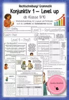Vorschau - Arbeitsblätter - Konjunktiv 1 - Level UP! Schrittweise zum Profi (mit Konjunktiv 2) - Deckblatt
