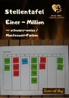 Vorschau - Fördermaterial/Inklusion - Stellentafel Einer - Million - Deckblatt