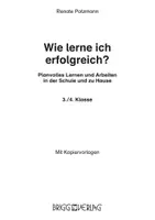 Vorschau - Arbeitsblätter - Wie lerne ich erfolgreich? - Planvolles Lernen und Arbeiten in der Schule und zu Hause 3./4. Klasse - Seite 1