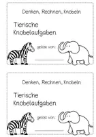 Vorschau - Arbeitsblätter - Matherätsel aus dem Zoo Rechen- und Denkaufgaben - Seite 1