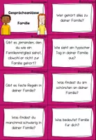 Vorschau - Aufgabenkarten - Gesprächskarten Schreibanlass Familie - Seite 1