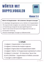 Vorschau - Arbeitsblätter - Rechtschreibtraining - Materialpaket - Rechtschreibung Klasse 2&3, ai/ei, ä/e, ck, tz/tzt/zz, dd/dt/tt, chs, v/V, Doppelvokale - Seite 1
