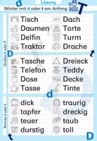 Vorschau - Arbeitsblätter - Arbeitsblätter, Lesespur & Lückentext zu ähnlich klingenden Buchstaben „d“ und „t“ – Wörter mit „d“ oder „t“ richtig unterscheiden lernen - Seite 2