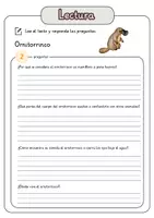Vista previa - Hojas de trabajo - Comprensión lectora – Ornitorrinco + soluciones - página 3