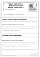 Vorschau - Arbeitsblätter - Sinnestäuschungen - Deckblatt