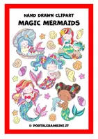 Προεπισκόπηση - Clipart / Γραφήματα - FREE! Clipart Set - Magic Mermaids (Μαγικές Γοργόνες) - Εξώφυλλο