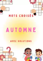 Aperçu - Feuilles d'exercices - Mots croisés AUTOMNE + Solution - Activité ludique en classe - Page de couverture