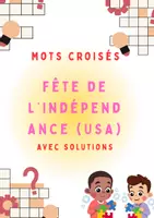 Aperçu - Feuilles d'exercices - Mots croisés sur l’Independence Day avec solutions – Primaire - Page de couverture